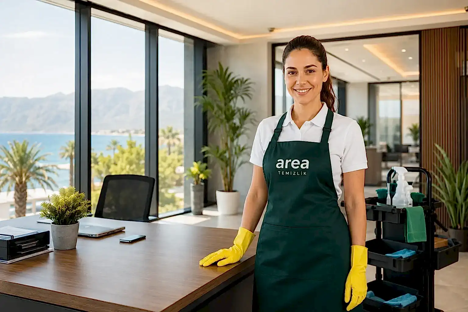 Bakı Temizlik Firmaları Area Hizmet Anlayışı Görseli Bakı temizlik firmaları arasında Area Temizlik’in ev, ofis, apartman ve inşaat sonrası temizlik hizmet anlayışını temsil eden premium temizlik görseli